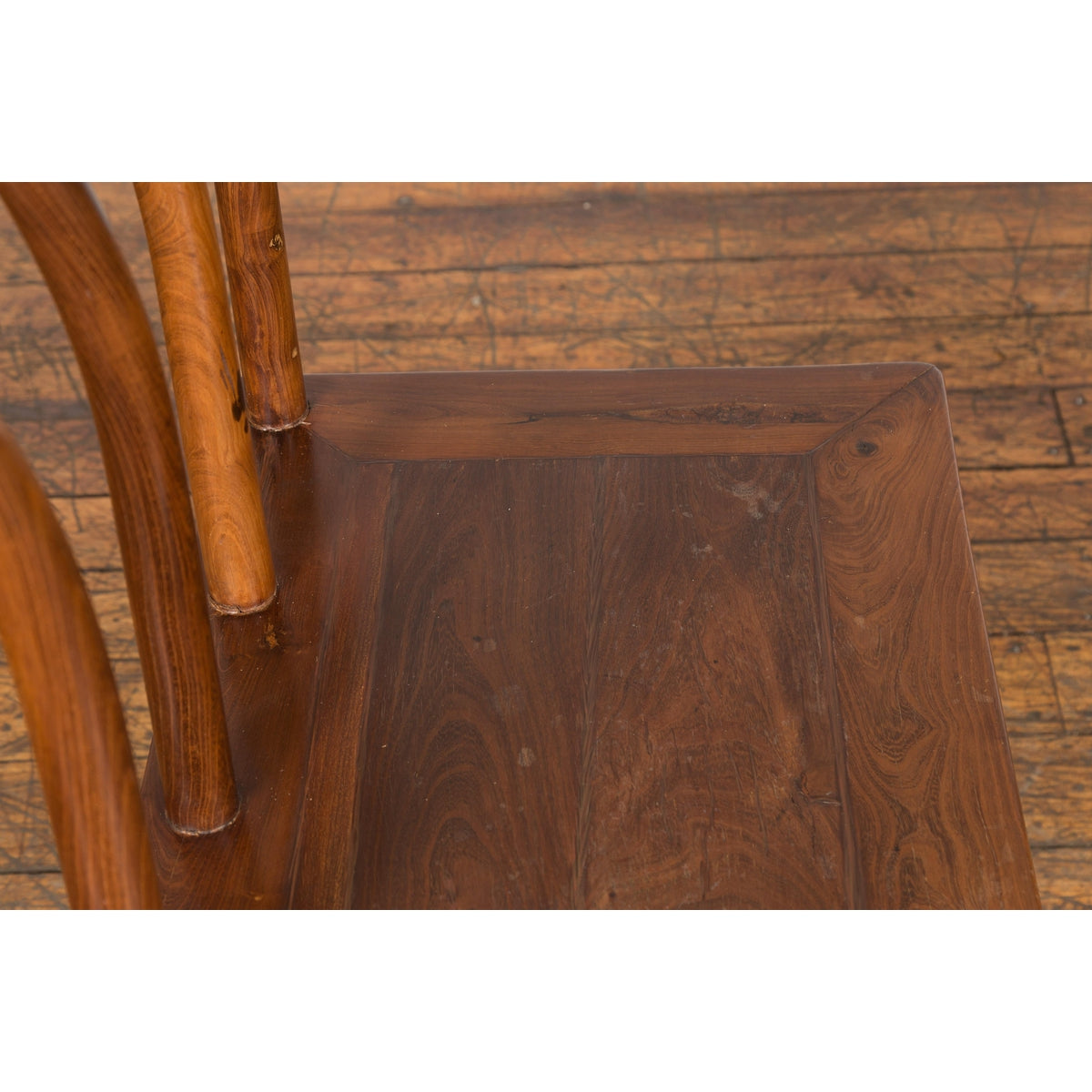 Wooden Antique Chair with Slightly Arched Back-18. Asian & Chinese Furniture, Art, Antiques, Vintage Home Décor for sale at FEA Home