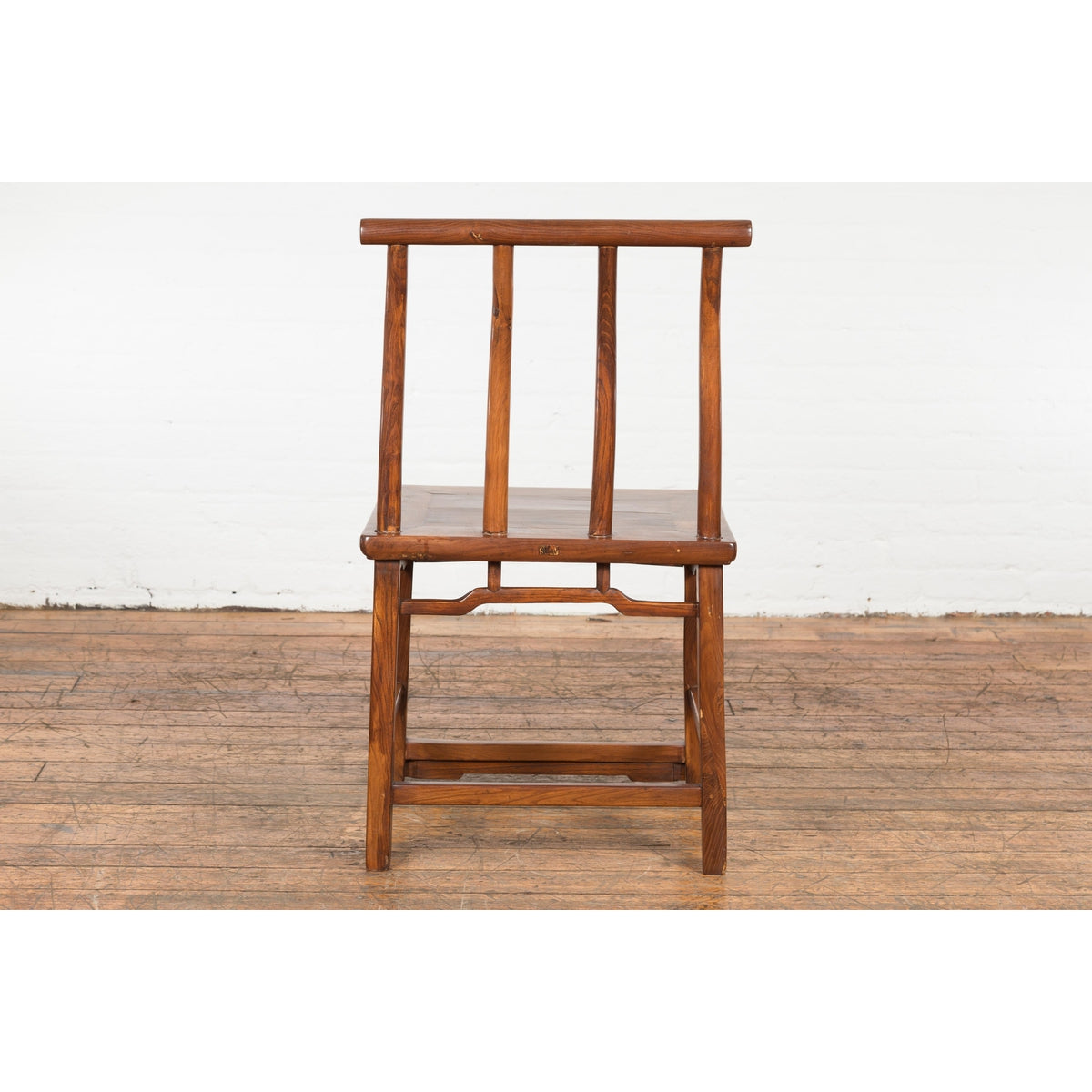 Wooden Antique Chair with Slightly Arched Back-19. Asian & Chinese Furniture, Art, Antiques, Vintage Home Décor for sale at FEA Home
