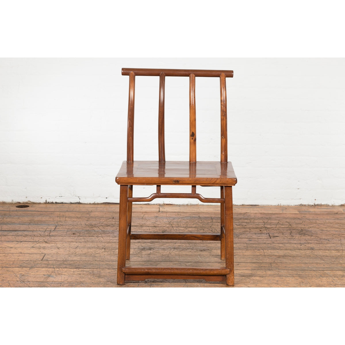 Wooden Antique Chair with Slightly Arched Back-2. Asian & Chinese Furniture, Art, Antiques, Vintage Home Décor for sale at FEA Home