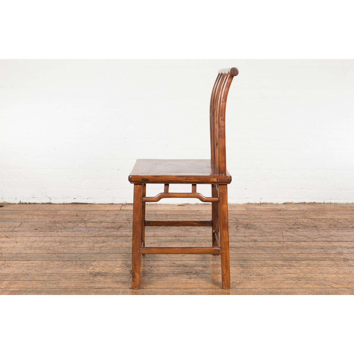 Wooden Antique Chair with Slightly Arched Back-20. Asian & Chinese Furniture, Art, Antiques, Vintage Home Décor for sale at FEA Home