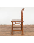 Wooden Antique Chair with Slightly Arched Back-20. Asian & Chinese Furniture, Art, Antiques, Vintage Home Décor for sale at FEA Home