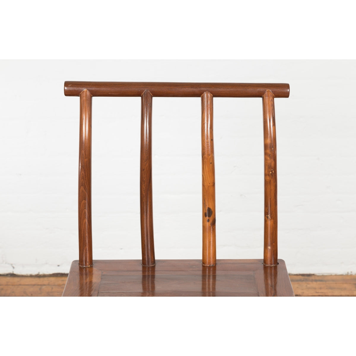 Wooden Antique Chair with Slightly Arched Back-3. Asian & Chinese Furniture, Art, Antiques, Vintage Home Décor for sale at FEA Home