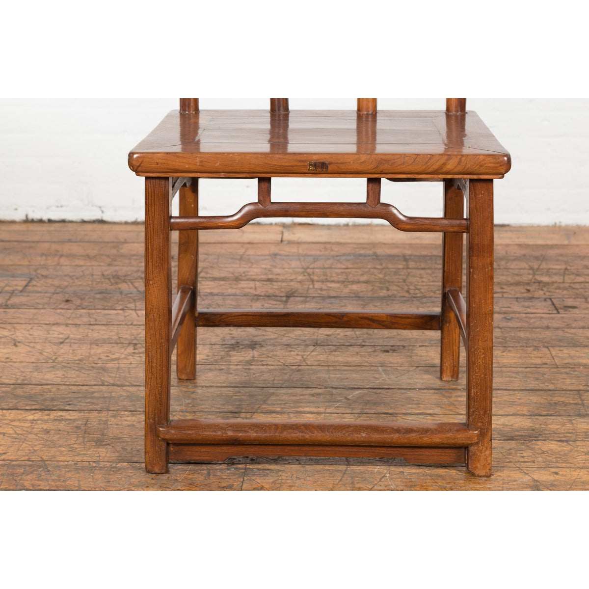 Wooden Antique Chair with Slightly Arched Back-5. Asian & Chinese Furniture, Art, Antiques, Vintage Home Décor for sale at FEA Home