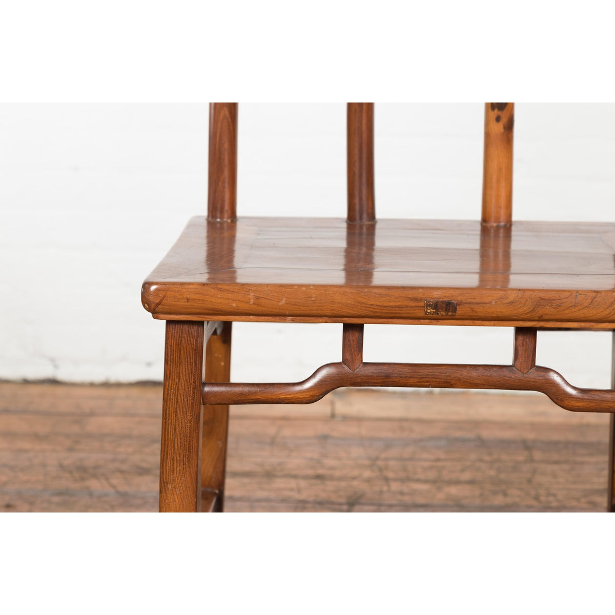 Wooden Antique Chair with Slightly Arched Back-6. Asian & Chinese Furniture, Art, Antiques, Vintage Home Décor for sale at FEA Home