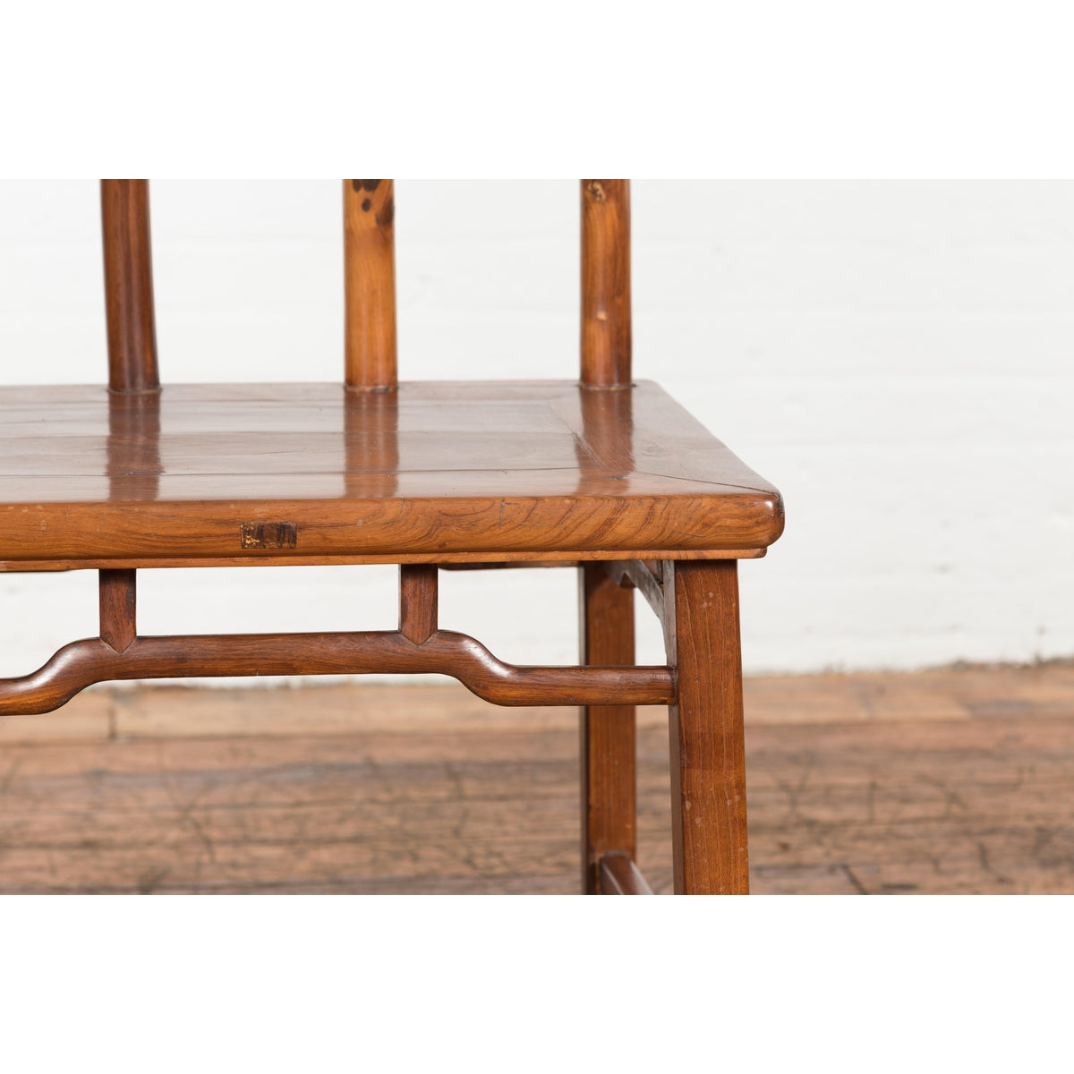 Wooden Antique Chair with Slightly Arched Back-7. Asian & Chinese Furniture, Art, Antiques, Vintage Home Décor for sale at FEA Home