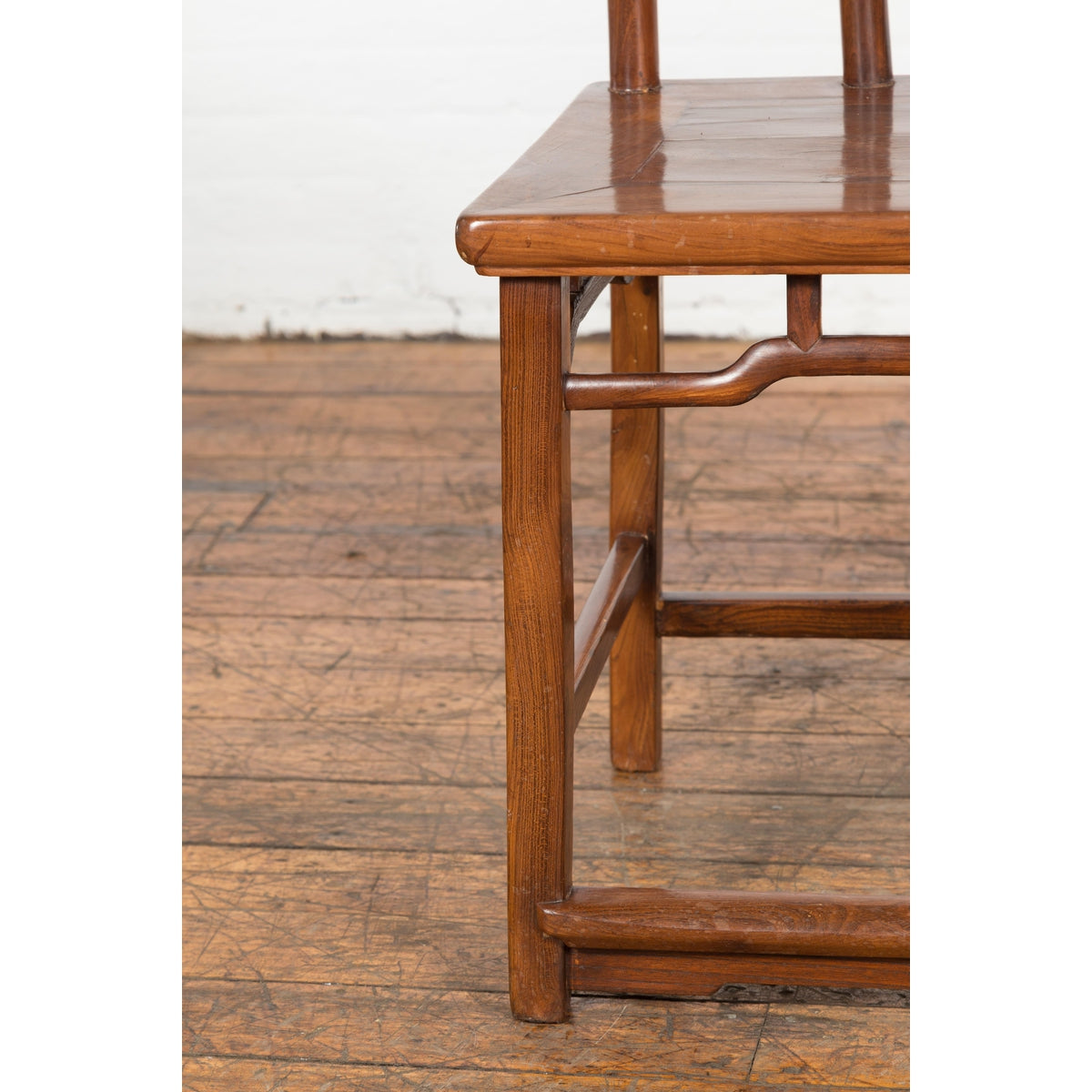 Wooden Antique Chair with Slightly Arched Back-9. Asian & Chinese Furniture, Art, Antiques, Vintage Home Décor for sale at FEA Home