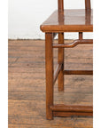 Wooden Antique Chair with Slightly Arched Back-9. Asian & Chinese Furniture, Art, Antiques, Vintage Home Décor for sale at FEA Home