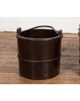 19th Century Chinese Wooden Well Buckets with Dark Brown Lacquer, Sold Each-4. Asian & Chinese Furniture, Art, Antiques, Vintage Home Décor for sale at FEA Home