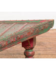 Triangular Green & Red Cart Converted into Coffee Table-12. Asian & Chinese Furniture, Art, Antiques, Vintage Home Décor for sale at FEA Home