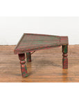 Triangular Green & Red Cart Converted into Coffee Table-15. Asian & Chinese Furniture, Art, Antiques, Vintage Home Décor for sale at FEA Home