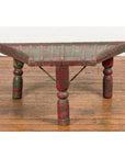 Triangular Green & Red Cart Converted into Coffee Table-2. Asian & Chinese Furniture, Art, Antiques, Vintage Home Décor for sale at FEA Home