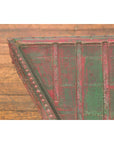 Triangular Green & Red Cart Converted into Coffee Table-5. Asian & Chinese Furniture, Art, Antiques, Vintage Home Décor for sale at FEA Home