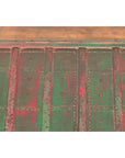 Triangular Green & Red Cart Converted into Coffee Table-8. Asian & Chinese Furniture, Art, Antiques, Vintage Home Décor for sale at FEA Home