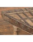 Rustic Coffee Table Made of 19th Century Indian Bullock Cart with Iron Details-11. Asian & Chinese Furniture, Art, Antiques, Vintage Home Décor for sale at FEA Home
