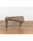 Rustic Coffee Table Made of 19th Century Indian Bullock Cart with Iron Details-15. Asian & Chinese Furniture, Art, Antiques, Vintage Home Décor for sale at FEA Home