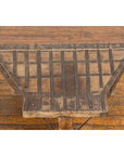 Rustic Coffee Table Made of 19th Century Indian Bullock Cart with Iron Details-4. Asian & Chinese Furniture, Art, Antiques, Vintage Home Décor for sale at FEA Home