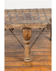 Rustic Coffee Table Made of 19th Century Indian Bullock Cart with Iron Details-8. Asian & Chinese Furniture, Art, Antiques, Vintage Home Décor for sale at FEA Home