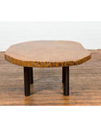 Brown and Black Organic Old Root Tree Slice Table with Straight Wooden Legs-12. Asian & Chinese Furniture, Art, Antiques, Vintage Home Décor for sale at FEA Home
