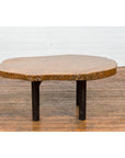 Brown and Black Organic Old Root Tree Slice Table with Straight Wooden Legs-13. Asian & Chinese Furniture, Art, Antiques, Vintage Home Décor for sale at FEA Home