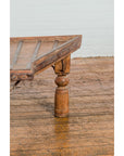 19th Century Bullock Cart Rustic Coffee Table with Twisted Iron Stretchers-10. Asian & Chinese Furniture, Art, Antiques, Vintage Home Décor for sale at FEA Home