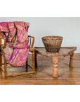 19th Century Bullock Cart Rustic Coffee Table with Twisted Iron Stretchers-12. Asian & Chinese Furniture, Art, Antiques, Vintage Home Décor for sale at FEA Home