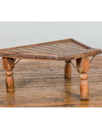 19th Century Bullock Cart Rustic Coffee Table with Twisted Iron Stretchers-13. Asian & Chinese Furniture, Art, Antiques, Vintage Home Décor for sale at FEA Home
