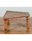 19th Century Bullock Cart Rustic Coffee Table with Twisted Iron Stretchers-14. Asian & Chinese Furniture, Art, Antiques, Vintage Home Décor for sale at FEA Home