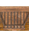 19th Century Bullock Cart Rustic Coffee Table with Twisted Iron Stretchers-7. Asian & Chinese Furniture, Art, Antiques, Vintage Home Décor for sale at FEA Home