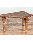 Bullock Cart Rustic Coffee Table with Twisted Iron Stretchers, 19th Century-11. Asian & Chinese Furniture, Art, Antiques, Vintage Home Décor for sale at FEA Home