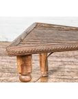 Bullock Cart Rustic Coffee Table with Twisted Iron Stretchers, 19th Century-15. Asian & Chinese Furniture, Art, Antiques, Vintage Home Décor for sale at FEA Home
