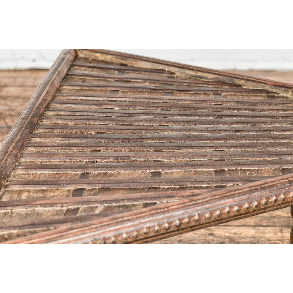 Bullock Cart Rustic Coffee Table with Twisted Iron Stretchers, 19th Century-16. Asian & Chinese Furniture, Art, Antiques, Vintage Home Décor for sale at FEA Home