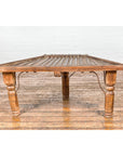 Bullock Cart Rustic Coffee Table with Twisted Iron Stretchers, 19th Century-17. Asian & Chinese Furniture, Art, Antiques, Vintage Home Décor for sale at FEA Home