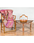 Bullock Cart Rustic Coffee Table with Twisted Iron Stretchers, 19th Century-2. Asian & Chinese Furniture, Art, Antiques, Vintage Home Décor for sale at FEA Home