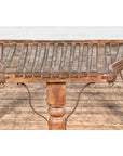 Bullock Cart Rustic Coffee Table with Twisted Iron Stretchers, 19th Century-4. Asian & Chinese Furniture, Art, Antiques, Vintage Home Décor for sale at FEA Home