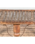 Bullock Cart Rustic Coffee Table with Twisted Iron Stretchers, 19th Century-8. Asian & Chinese Furniture, Art, Antiques, Vintage Home Décor for sale at FEA Home