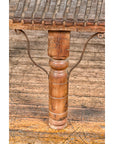 Bullock Cart Rustic Coffee Table with Twisted Iron Stretchers, 19th Century-9. Asian & Chinese Furniture, Art, Antiques, Vintage Home Décor for sale at FEA Home