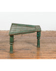 Indian 19th Century Green Painted Wood Bullock Cart Made into a Coffee Table-13. Asian & Chinese Furniture, Art, Antiques, Vintage Home Décor for sale at FEA Home