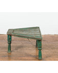 Indian 19th Century Green Painted Wood Bullock Cart Made into a Coffee Table-16. Asian & Chinese Furniture, Art, Antiques, Vintage Home Décor for sale at FEA Home