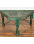 Indian 19th Century Green Painted Wood Bullock Cart Made into a Coffee Table-5. Asian & Chinese Furniture, Art, Antiques, Vintage Home Décor for sale at FEA Home