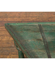 Indian 19th Century Green Painted Wood Bullock Cart Made into a Coffee Table-6. Asian & Chinese Furniture, Art, Antiques, Vintage Home Décor for sale at FEA Home