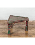 Rustic Coffee Table with Red and Green Lacquer, Turned Baluster Legs and Iron-15. Asian & Chinese Furniture, Art, Antiques, Vintage Home Décor for sale at FEA Home