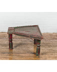 Rustic Coffee Table with Red and Green Lacquer, Turned Baluster Legs and Iron-17. Asian & Chinese Furniture, Art, Antiques, Vintage Home Décor for sale at FEA Home