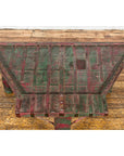 Rustic Coffee Table with Red and Green Lacquer, Turned Baluster Legs and Iron-5. Asian & Chinese Furniture, Art, Antiques, Vintage Home Décor for sale at FEA Home