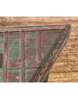 Rustic Coffee Table with Red and Green Lacquer, Turned Baluster Legs and Iron-7. Asian & Chinese Furniture, Art, Antiques, Vintage Home Décor for sale at FEA Home