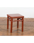 Chinese 1900s Qing Dynasty Red Lacquer Stool or Table with Humpback Stretchers-12. Asian & Chinese Furniture, Art, Antiques, Vintage Home Décor for sale at FEA Home