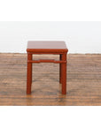 Chinese 1900s Qing Dynasty Red Lacquer Stool or Table with Humpback Stretchers-4. Asian & Chinese Furniture, Art, Antiques, Vintage Home Décor for sale at FEA Home
