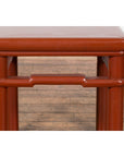 Chinese 1900s Qing Dynasty Red Lacquer Stool or Table with Humpback Stretchers-8. Asian & Chinese Furniture, Art, Antiques, Vintage Home Décor for sale at FEA Home