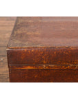 Chinese 19th Century Qing Dynasty Red Painted Paper Bound Trunk with Brass Lock-17. Asian & Chinese Furniture, Art, Antiques, Vintage Home Décor for sale at FEA Home