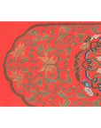 Vintage Red Lacquer Blanket Chest with Egrets, Bats and Floral Motifs-15. Asian & Chinese Furniture, Art, Antiques, Vintage Home Décor for sale at FEA Home