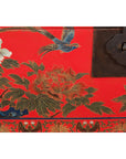 Red Lacquer Trunk with Flowers, Birds and Calligraphy Motifs-11. Asian & Chinese Furniture, Art, Antiques, Vintage Home Décor for sale at FEA Home